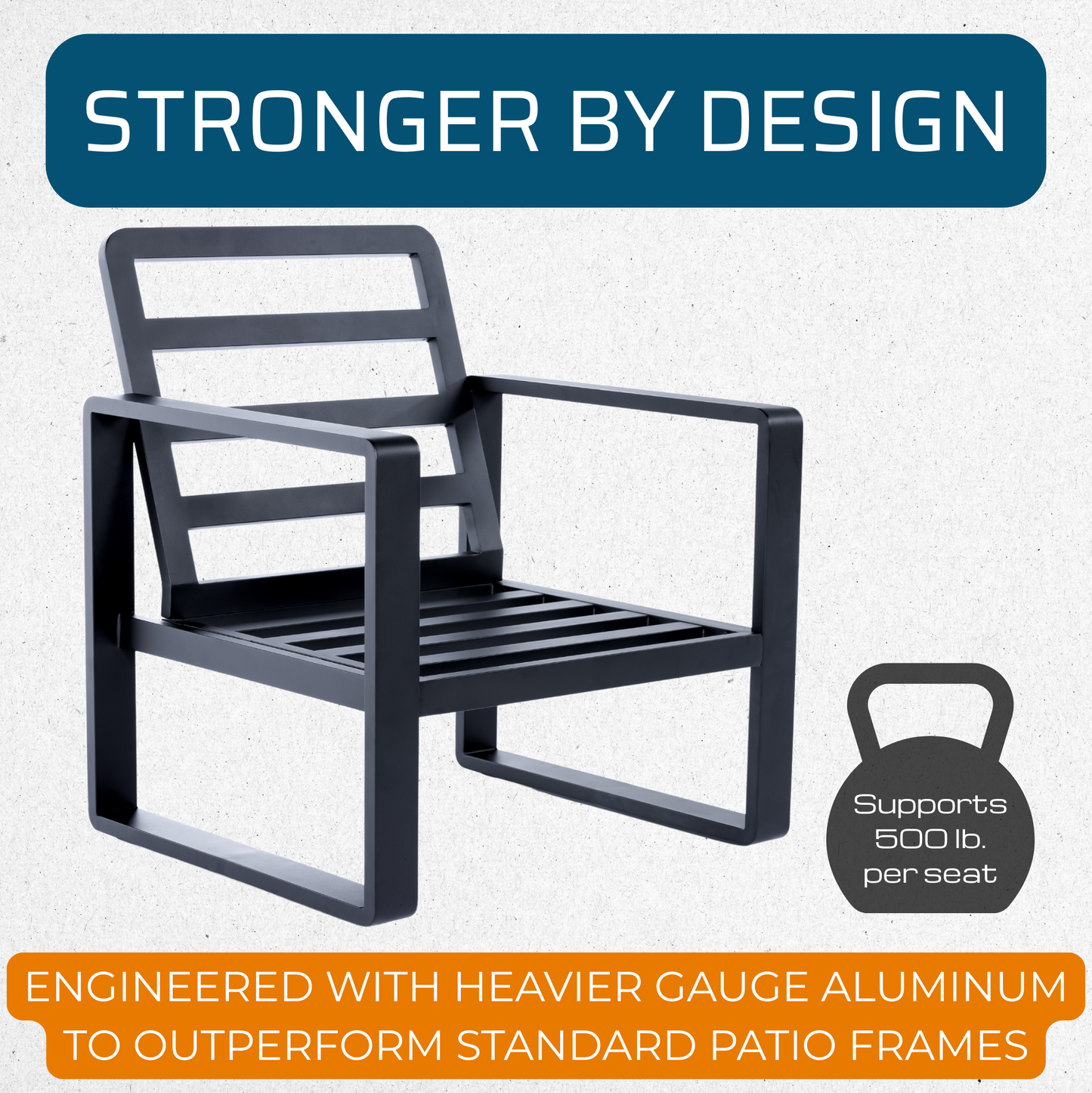 Solis Big and Tall Outdoor Patio Chairs - Set of 2