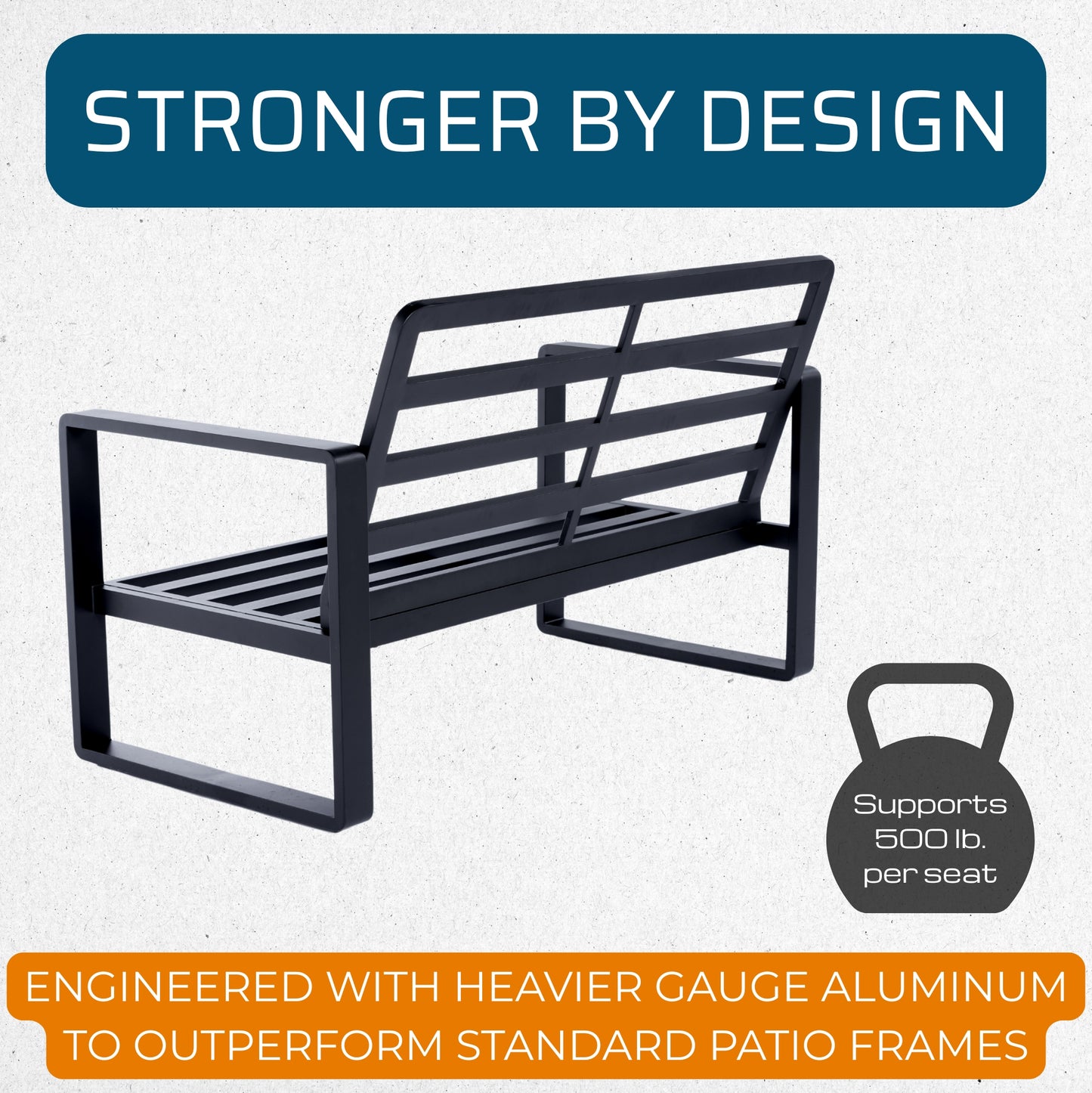 Solis Big and Tall Outdoor Patio Conversation Set