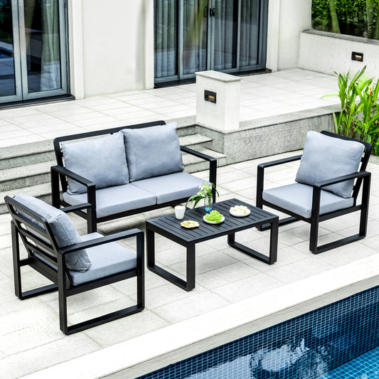 Solis Big and Tall Outdoor Patio Conversation Set