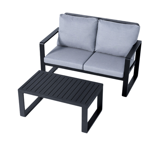 Solis Big and Tall Outdoor Patio Sofa with Table